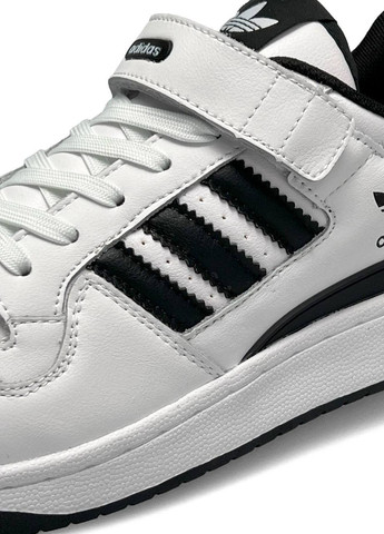 Белые демисезонные кроссовки мужские, вьетнам adidas Forum 84 Low White Black