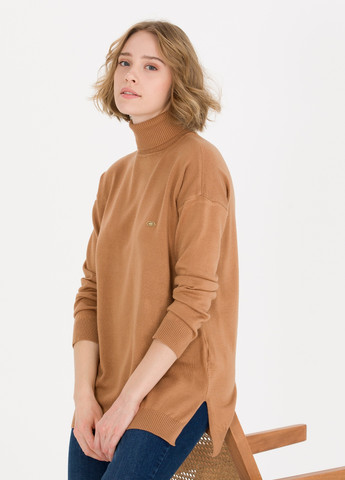 Светло-коричневый свитер женский U.S. Polo Assn.