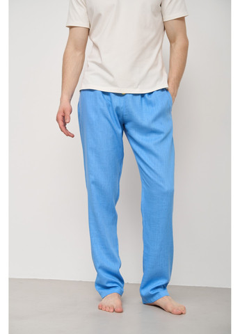 Голубые домашние демисезонные прямые брюки Handy Wear