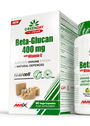 GreenDay ProVegan BetaGlucan 400 mg 60 Veg Caps Amix Nutrition (257495239)