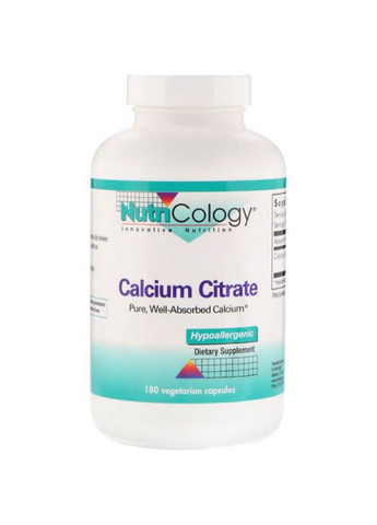 Calcium Citrate 180 Caps ARG-50230 NutriCology (259450368)