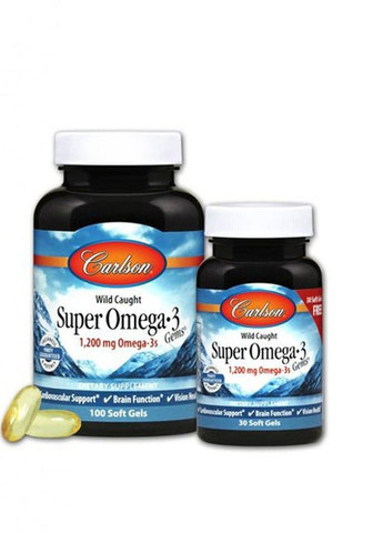 Super Omega-3 Gems 100+30 Soft Gels Carlson Labs (257079412)
