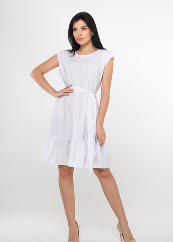 Білий повсякденний жіноча літня сукня SK