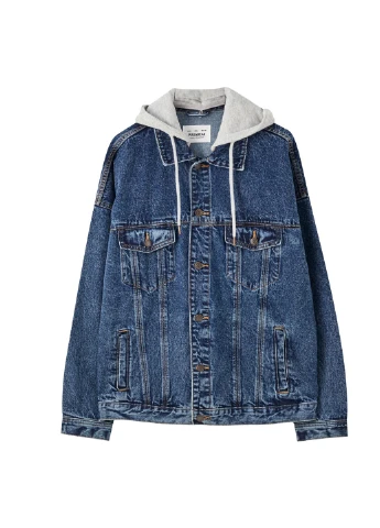 Синя джинсова куртка,синій, Pull & Bear