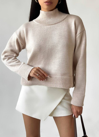 Женский яркий свитер цвет светло-бежевый р.42/46 443572 New Trend (266901878)