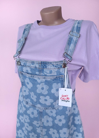 Комбинезон женский джинсовый в цветы Jennyfer комбинезон-шорты цветочный голубой