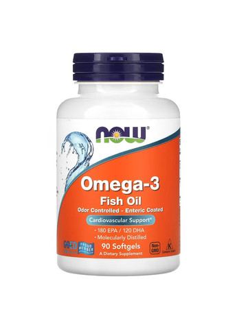 Молекулярно Дистильована Омега 3 Omega-3 Enteric Now Foods (278006771)