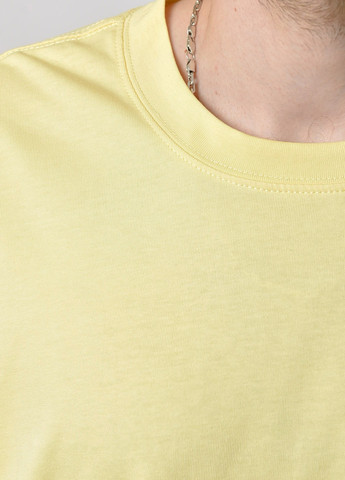 Желтая футболка мужская однотонная желтого цвета Let's Shop