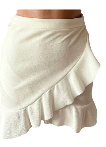 Белая кэжуал однотонная юбка Boohoo