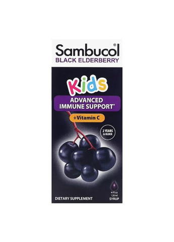 Black Elderberry For Kids 120 ml /12 servings/ Sambucol (260492559)
