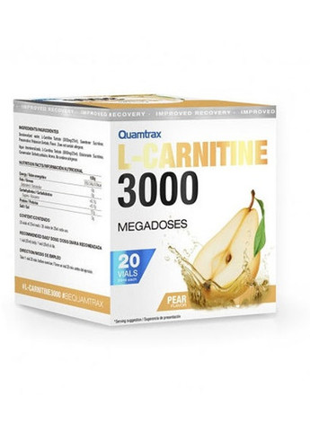 L-Carnitine 3000 20 х 25 ml Pear Quamtrax (258498829)