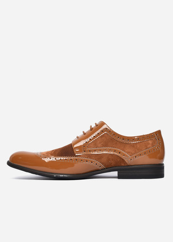 Светло-коричневые классические туфли мужские светло-коричневого цвета Let's Shop на шнурках