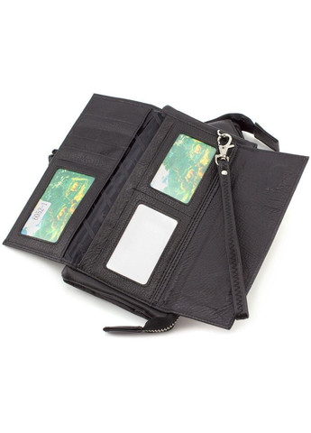 Компактний гаманець-клатч із блоком для карток 10,5х20,5 6052-1(17840) чорний Marco Coverna (259752474)