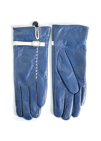 Женские кожаные перчатки синие 374s3 L Shust Gloves (261486924)