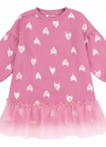 Розовое платье трикотажное на флисе Бембі (263059192)