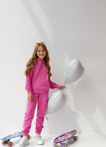 Дитячий костюм худі та джогери для дівчинки колір барбі 438426 New Trend (260267908)