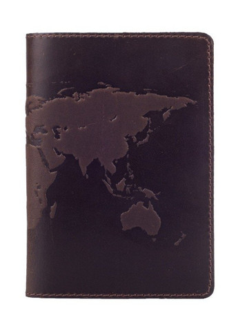 Кожаная обложка на паспорт HiArt PC-01 Shabby Olive World Map Оливковый Hi Art (268371468)