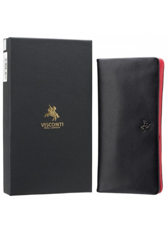 CM70 Анна (Чорна/Румба) Жіночий шкіряний гаманець Visconti (261853518)