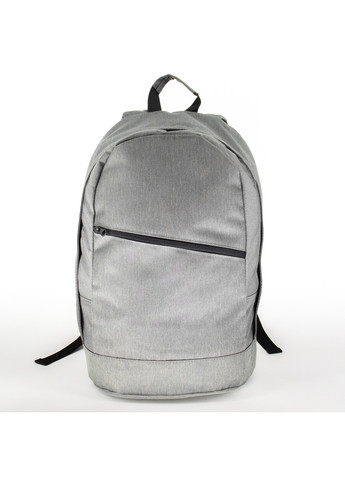 Однотонный тканевый рюкзак светло серого цвета износостойкий с мягкой дышащей спинкой вместительный мужской No Brand (258591351)