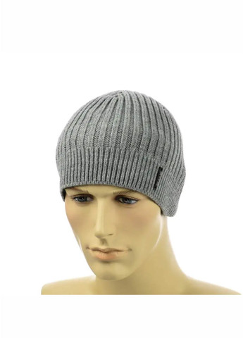 Чоловіча зимова шапка на флісі No Brand мужская шапка без отворота (276534617)