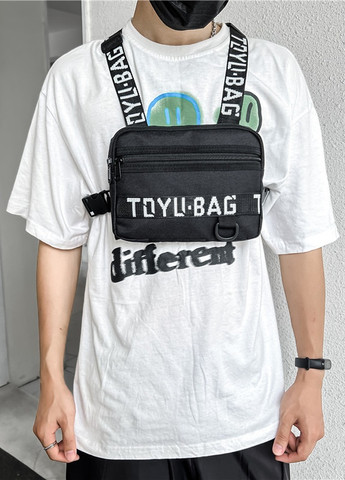Нагрудная сумка TOYU BAG бронежилет 6021 черная No Brand (258555830)