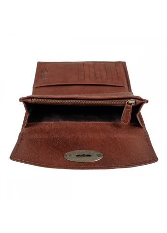 Английский женский кожаный кошелек M05 COGNAC (Коньячный) Ashwood (278050519)