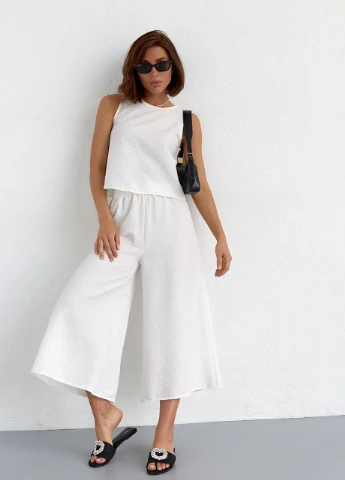 Жіночий костюм з кюлотами та топом без рукавів Lurex (262810764)