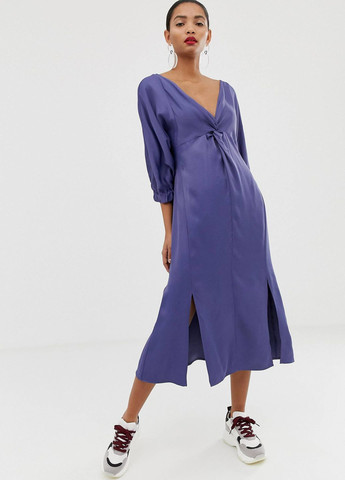Світло-фіолетова плаття міді атласне Asos