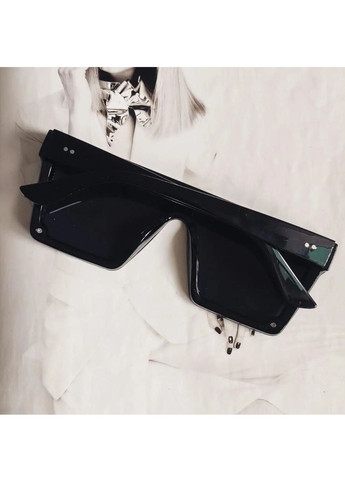 Солнцезащитные квадратные очки Черного цвета No Brand (258149705)
