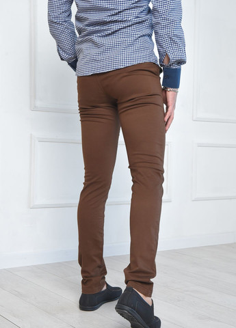 Штани чоловічі коричневого кольору розмір 28 Let's Shop (264385158)
