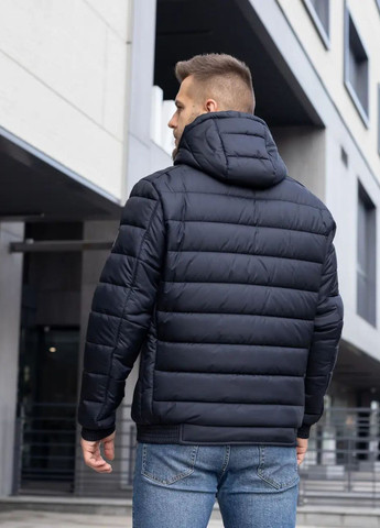 Темно-синяя зимняя мужская зимняя куртка большого размера SK