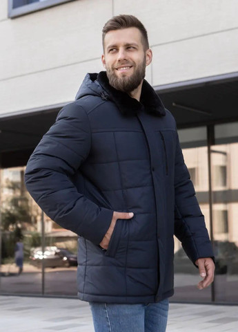Синя зимня чоловіча зимова куртка великого розміру SK