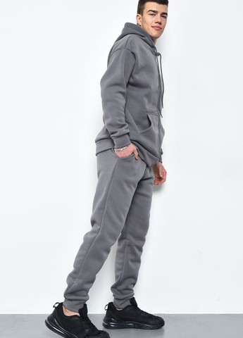 Спортивний костюм чоловічий на флісі сірого кольору Let's Shop (271813389)