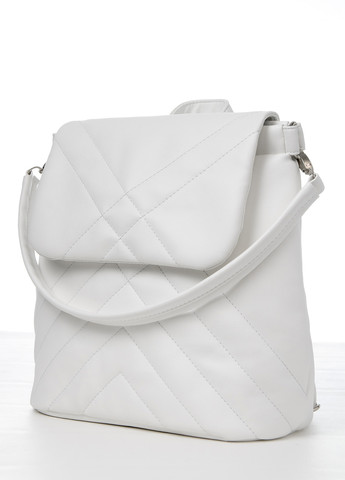 Жіночий рюкзак-сумка Loft строчений білий Sambag (259592023)