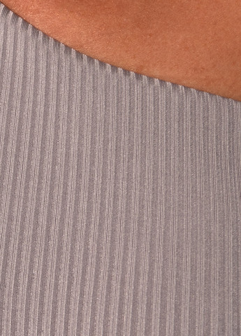 Серый купальник раздельный женский рубчик топ на одно плече с высокими плавками серый Maybel