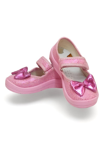 Дитячі тапочки для дівчинки ортопедичні Аліна Бант-Блистки 24 (15см) рожеві Waldi (274380556)