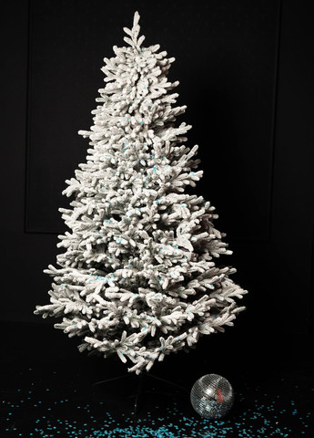 Штучна лита ялинка МЕРІЛЕНД Засніжена 2.50м з підставкою на 30% більше гілочок Gold Меріленд (269341291)