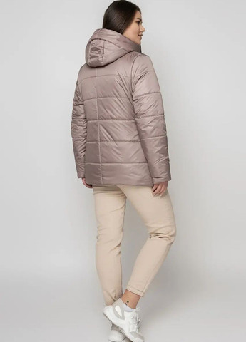 Пудрова демісезонна жіноча демісезонна куртка великого розміру SK
