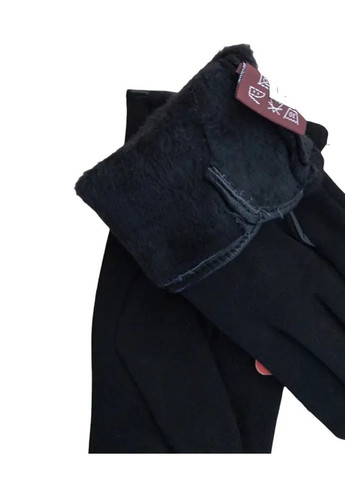Женские стрейчевые перчатки чёрные 8722s3 L BR-S (261771499)