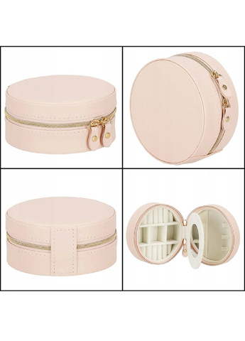 Скринька скриня органайзер коробка футляр для зберігання прикрас біжутерії еко шкіра 5х11х11 см (474627-Prob) Пудрова Unbranded (259139356)