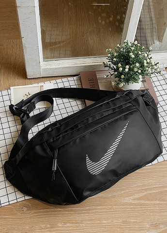 Бананка большая Nike поясная сумка найк 1704 черная No Brand (259937807)