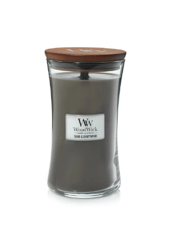 Ароматична свічка з ароматом деревини і піску Large Sand & Driftwood 609 г WoodWick (258333957)