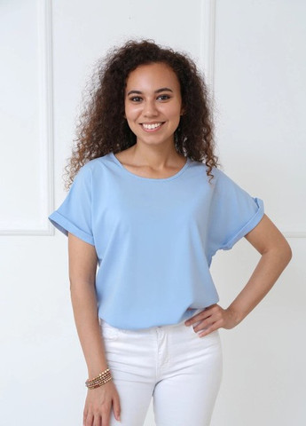 Блакитна літня літня блузка-футболка Fashion Girl Moment