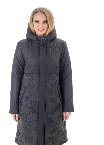 Темно-серая демисезонная женская куртка DIMODA Жіноча куртка від українського виробника