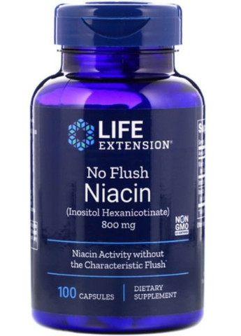 No Flush Niacin 800 mg 100 Caps LEX-37310 Life Extension (256723851)