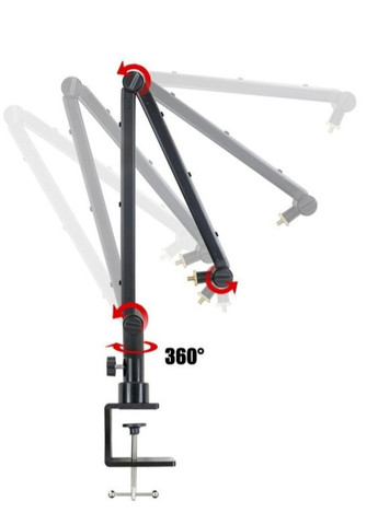 Пантограф стійка для мікрофона, тримач на стіл для смартфона та інших аксесуарів з головкою 3/8 No Brand (276716523)
