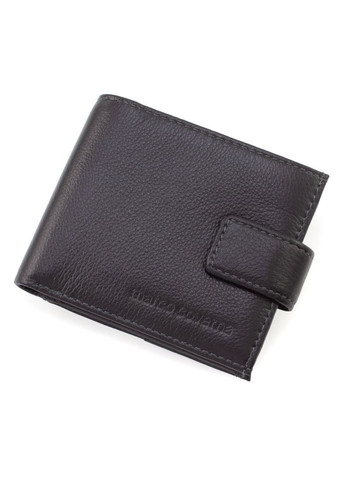 Стильний гаманець зі шкіри для чоловіків 11,5х9,5 H-122 (18562) чорний Marco Coverna (259737024)