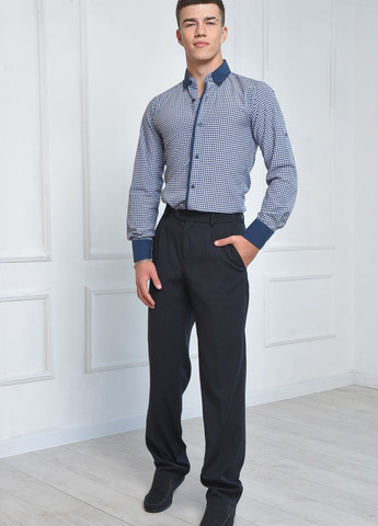 Черные демисезонные прямые штаны мужские черного цвета размер 42 Let's Shop