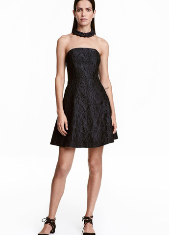 Чорна сукня демісезон,чорний в візерунки, H&M