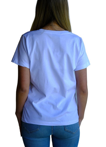 Белая летняя футболка женская с коротким рукавом Dior